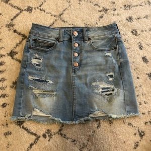 american eagle denim skirt